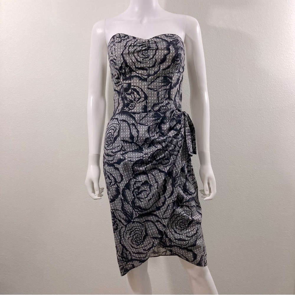 All That Jazz 1990’s Floral Strapless Dress- Size 8 - Picture 1 of 14